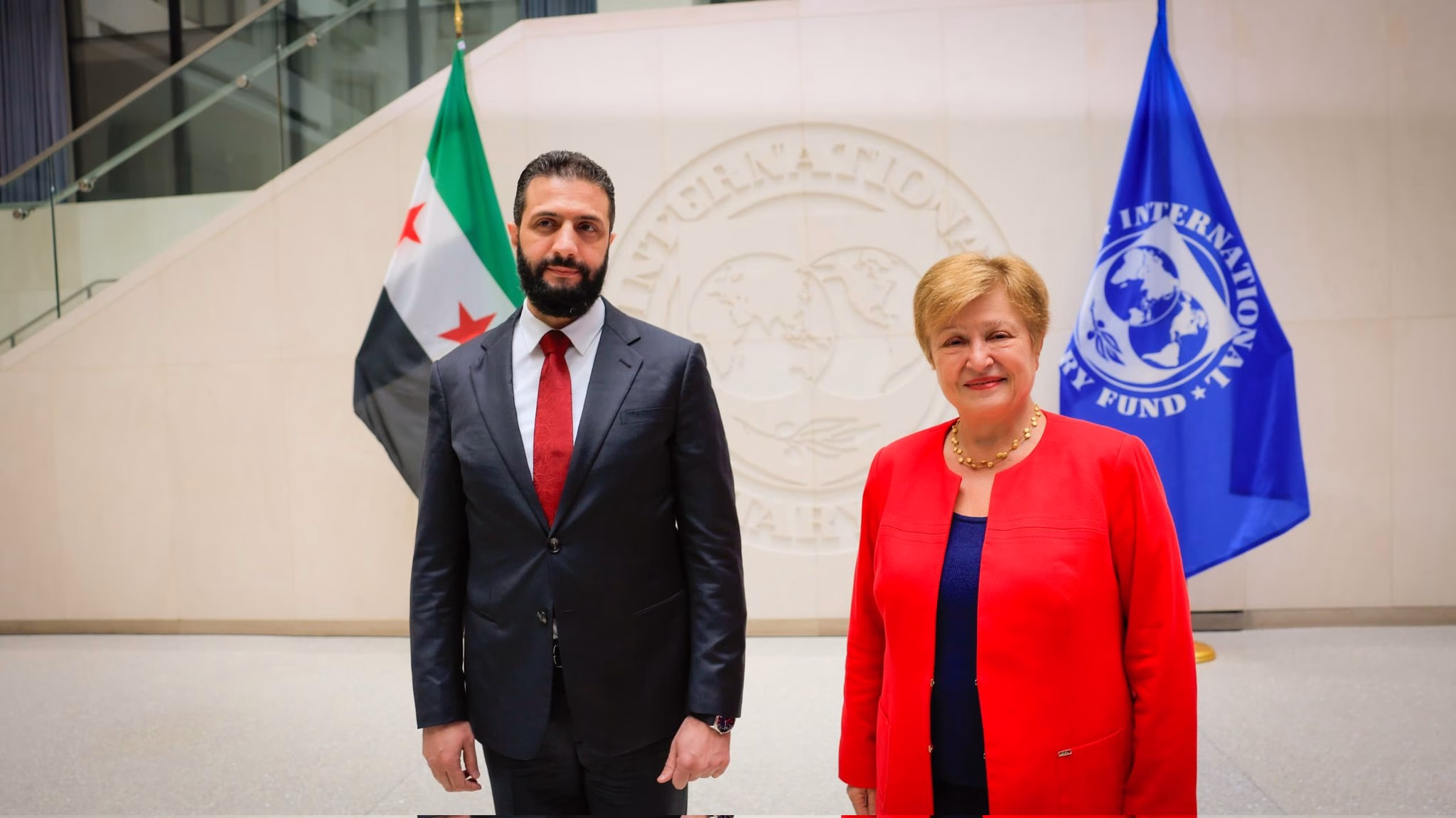 Suriye Cumhurbaşkanı Şara, IMF Başkanı Georgieva ile görüştü