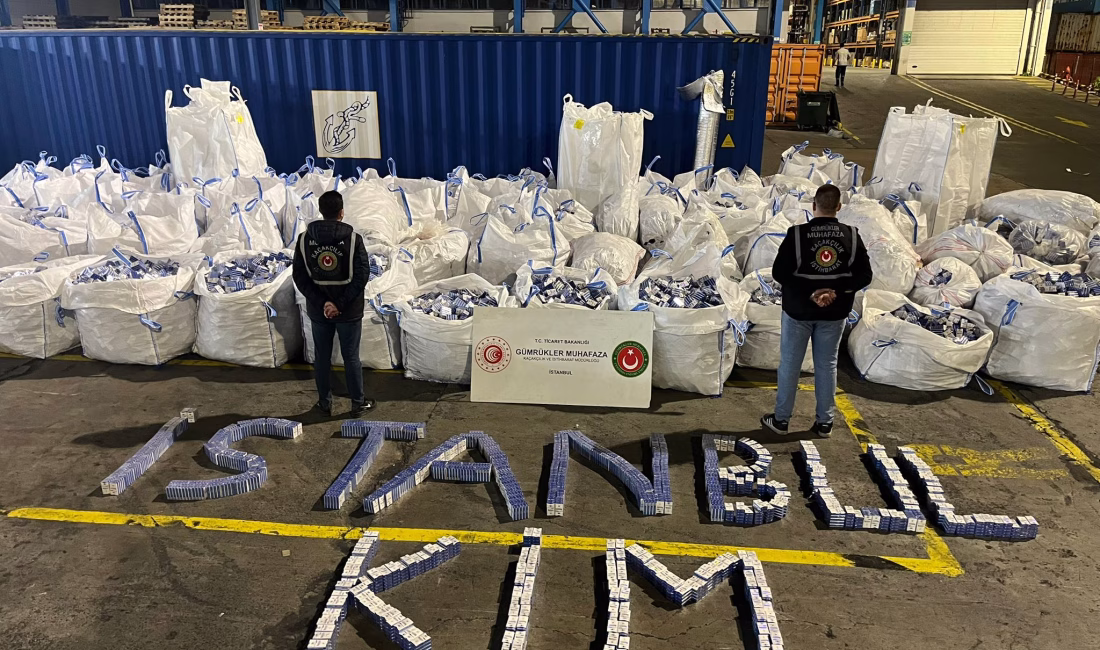 ANKARA, (DHA)- TİCARET Bakanlığı, Gümrükler Muhafaza ekiplerinin, Ambarlı Gümrük Limanı’nda