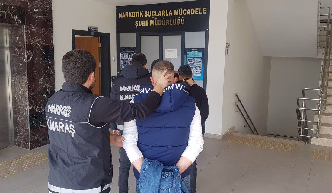 Kahramanmaraş Narkotik Suçlarla Mücadele Şube Müdürlüğü ekiplerince Türkoğlu ilçesinde gerçekleştirilen