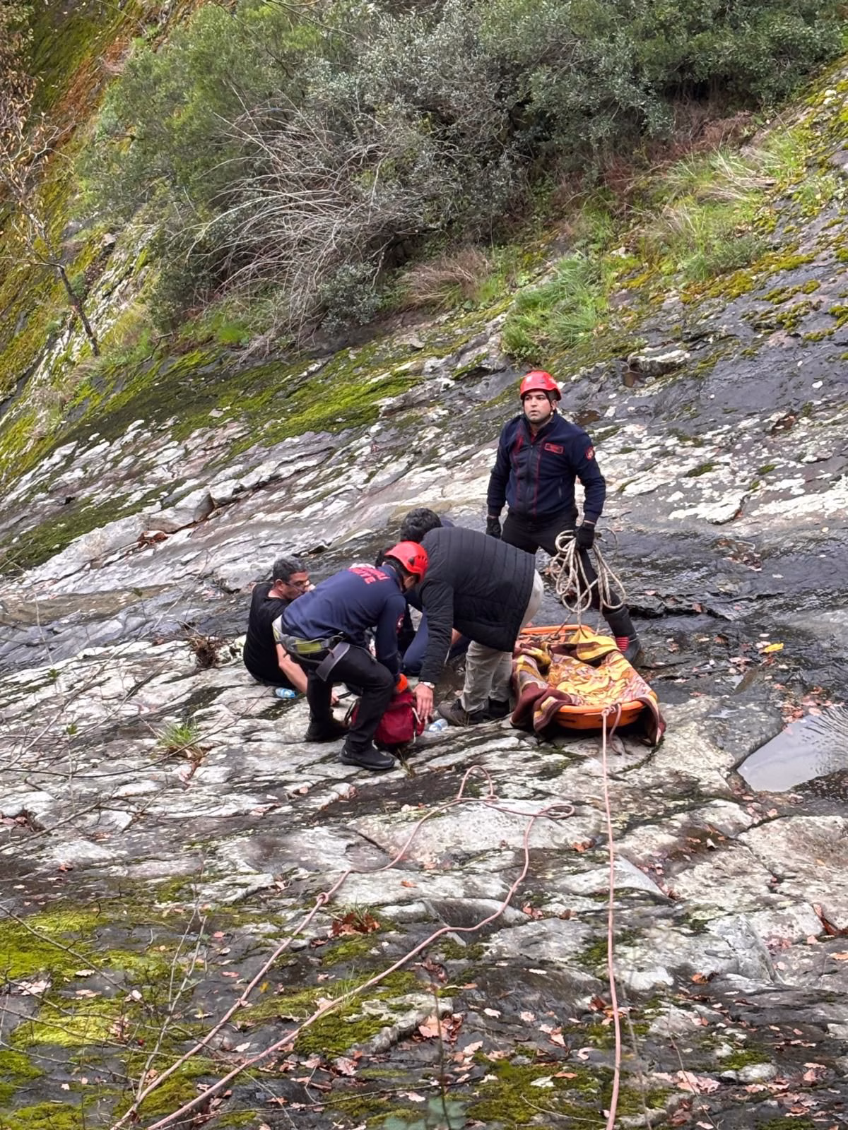 Köy muhtarı, metre yükseklikten düşüp yaralandı