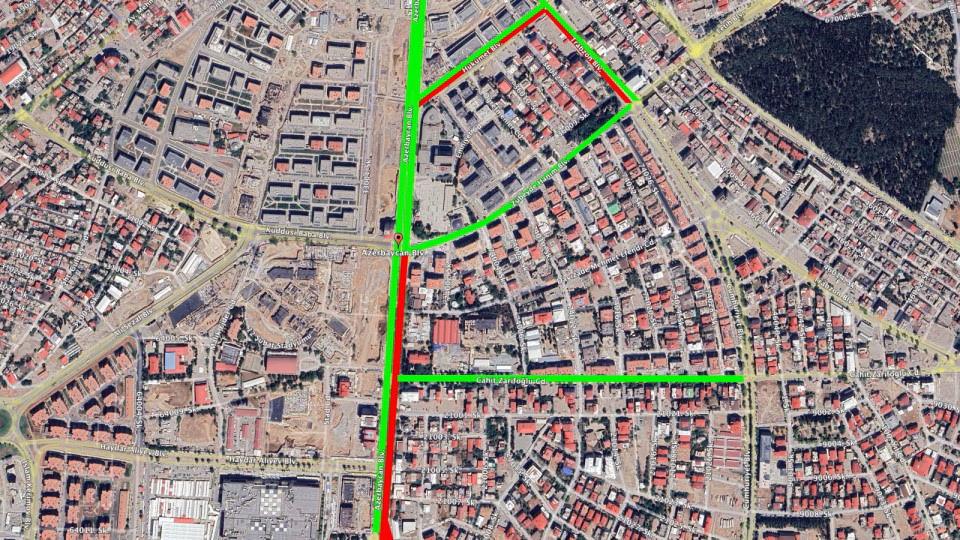 Sürücülerin Dikkatine! yol kapama