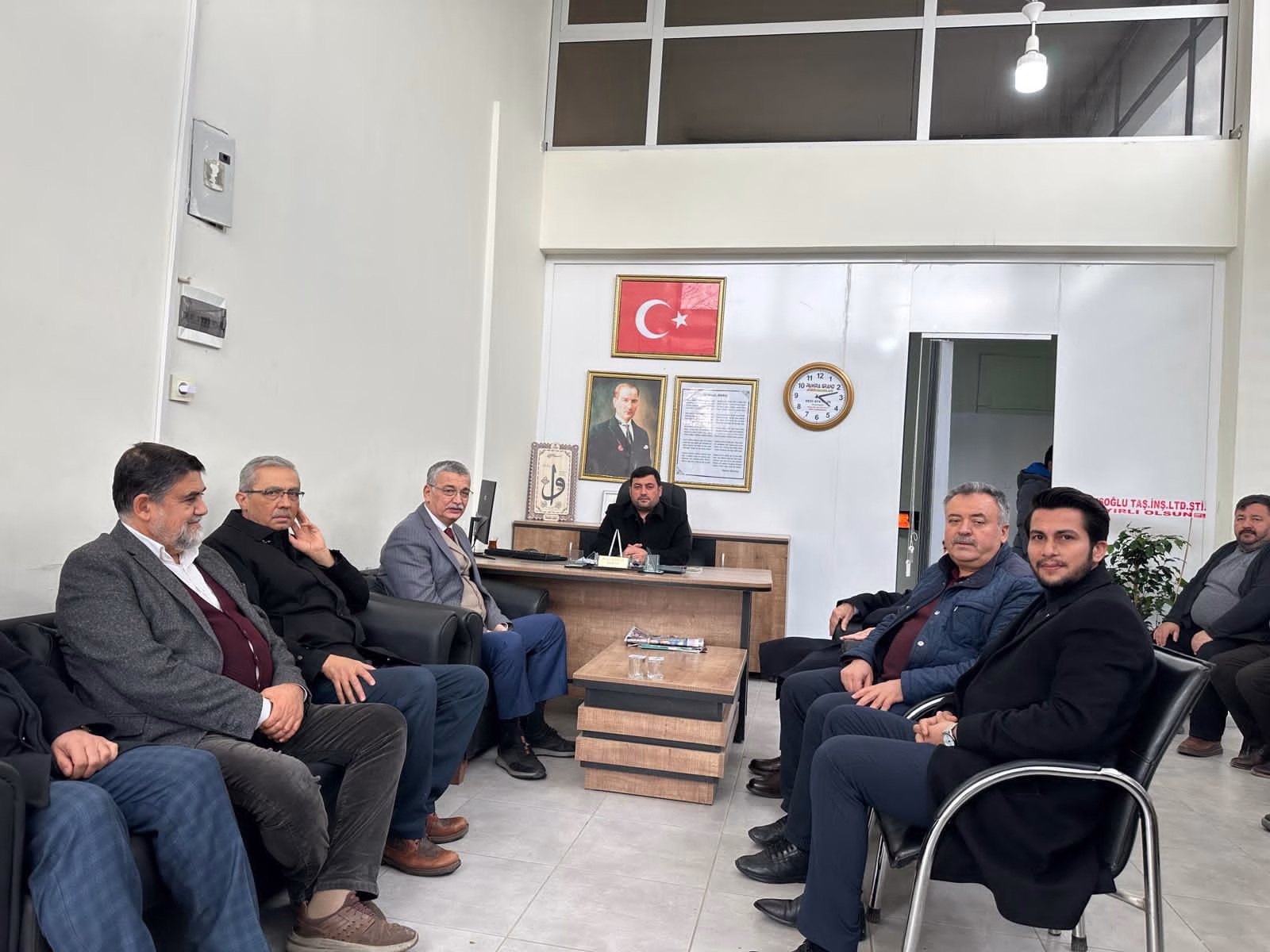 Celalettin Guvenc’ten Turkoglu Soforler Odasi Baskani Hasan Kalkan’a Hayirli Olsun Ziyareti