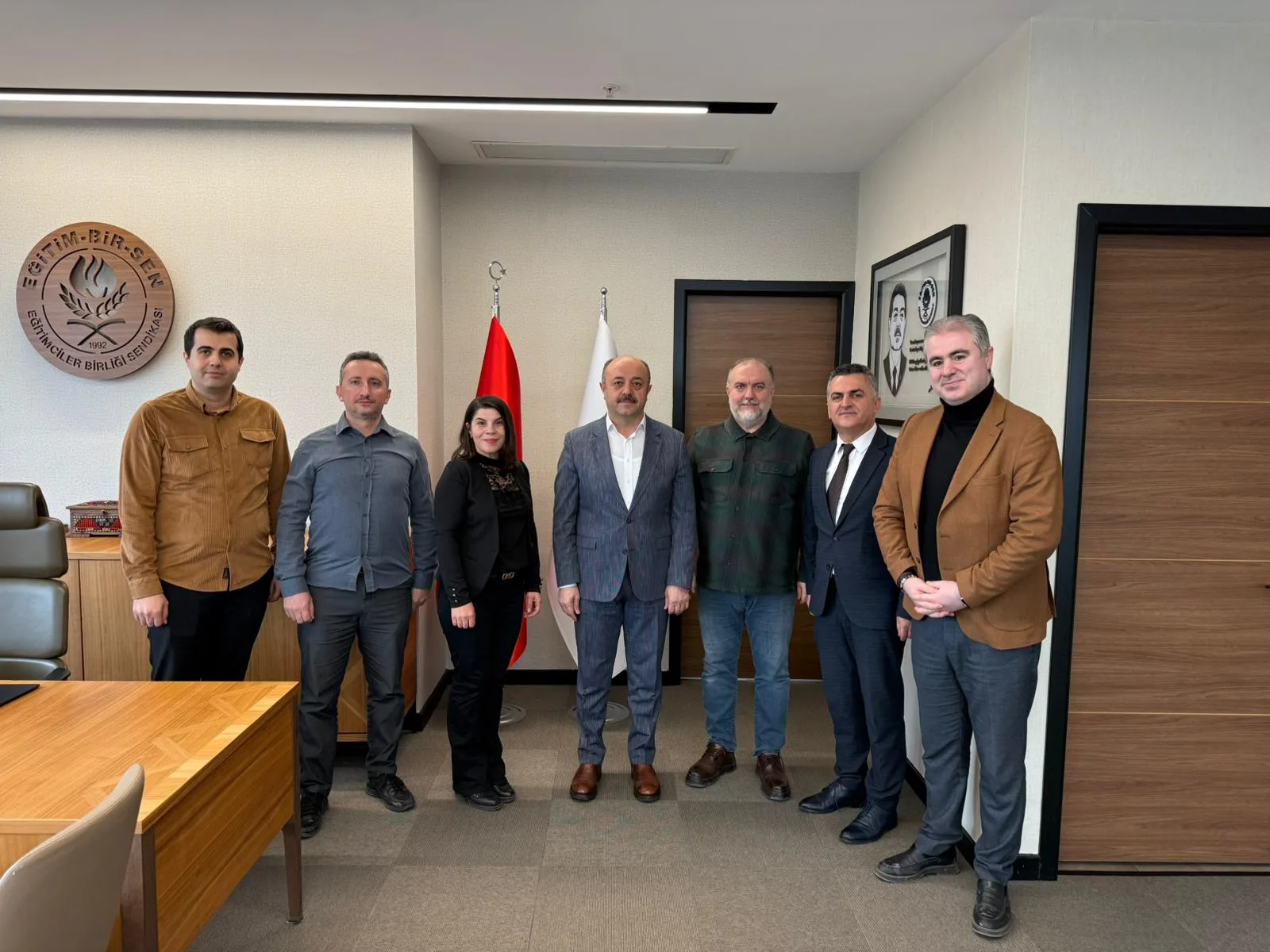 ‘Doktoralı Öğretmenler Koordinasyon Ekibi’, Eğitim Bir Sen Genel Merkezi’ni ziyaret etti