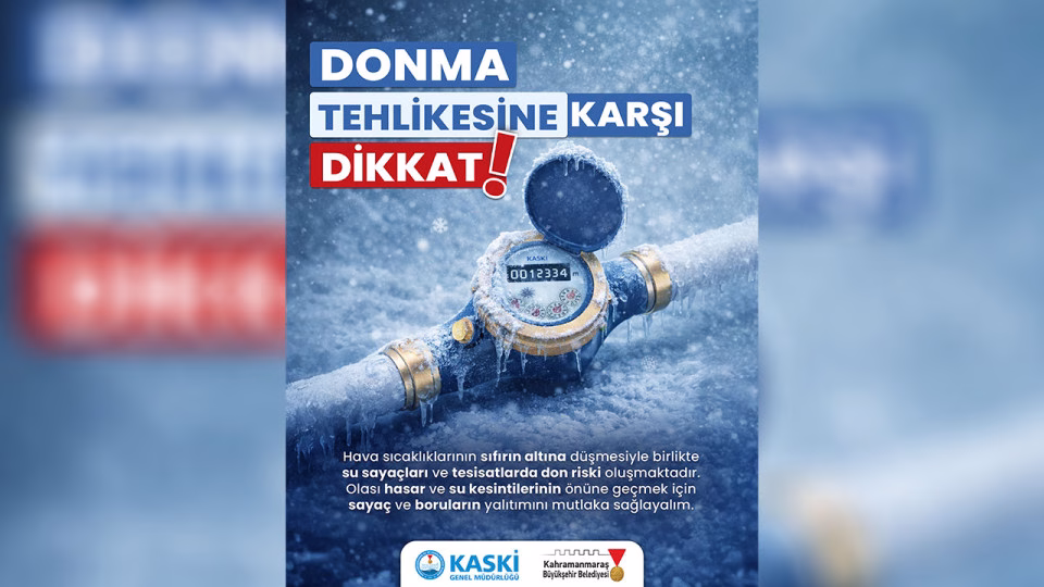 KASKİ Genel Müdürlüğü, hava sıcaklıklarının eksi derecelere düşmesiyle birlikte su