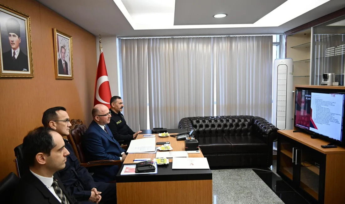 Osmaniye Valisi Mehmet Fatih Serdengeçti, Video Konferans Sistemi (VKS) aracılığıyla