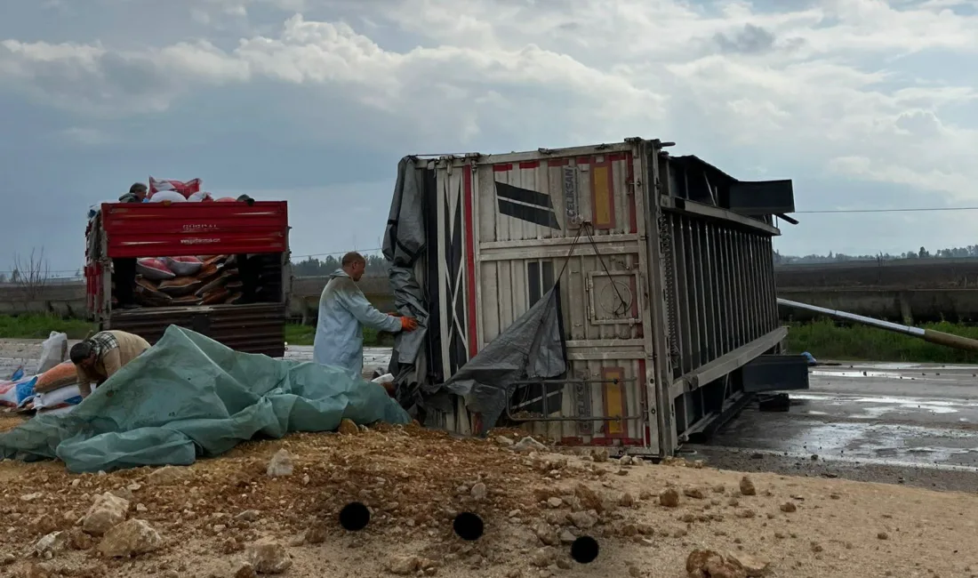 Kadirli-Adana karayolunun Rıfatlar Çiftliği yakınlarında meydana gelen kazada, kayganlaşan yolda