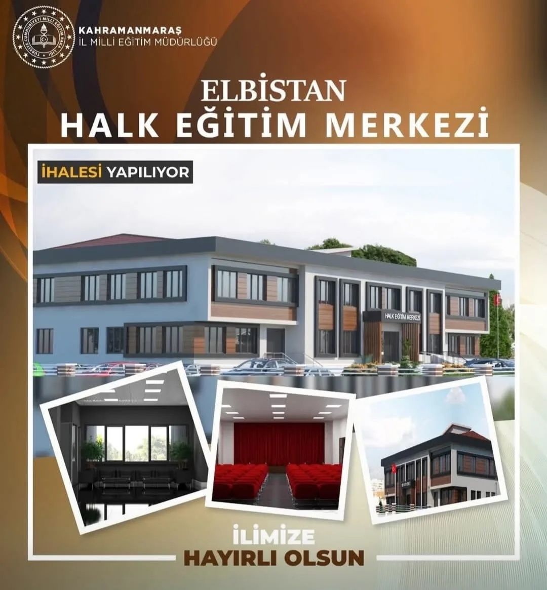 Elbistan’a 8 Derslikli Yeni Halk Eğitimi Merkezi Geliyor: 31 Mart’ta İhale Yapılacak