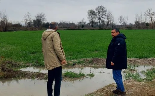 Osmaniye’nin Sumbas ilçesinde etkili olan kuvvetli yağışların ardından, Sumbas İlçe