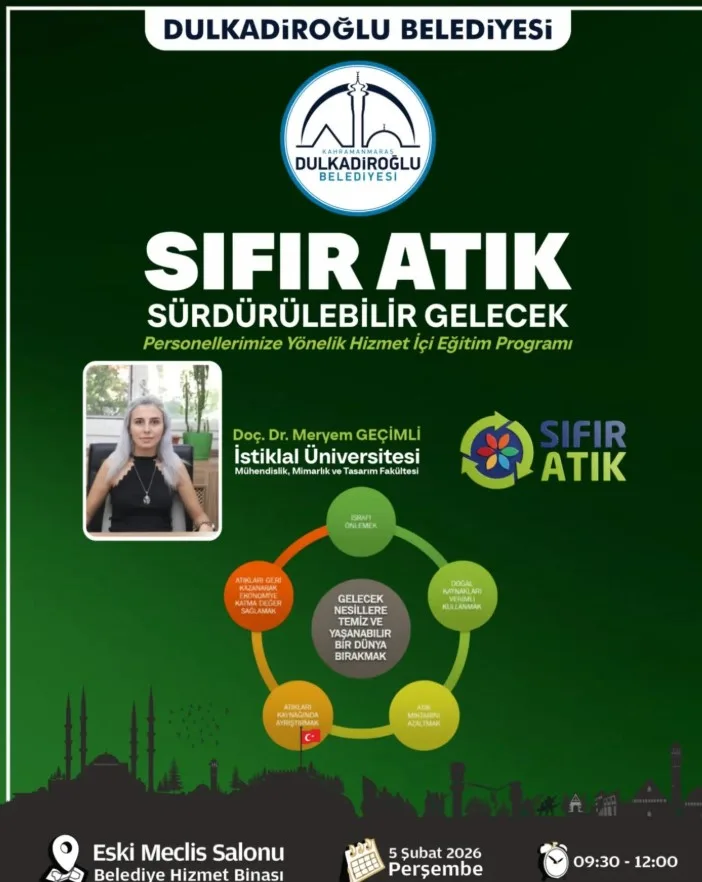 Dulkadiroğlu Belediyesi’nden “Sıfır Atık – Sürdürülebilir Gelecek” Eğitimi