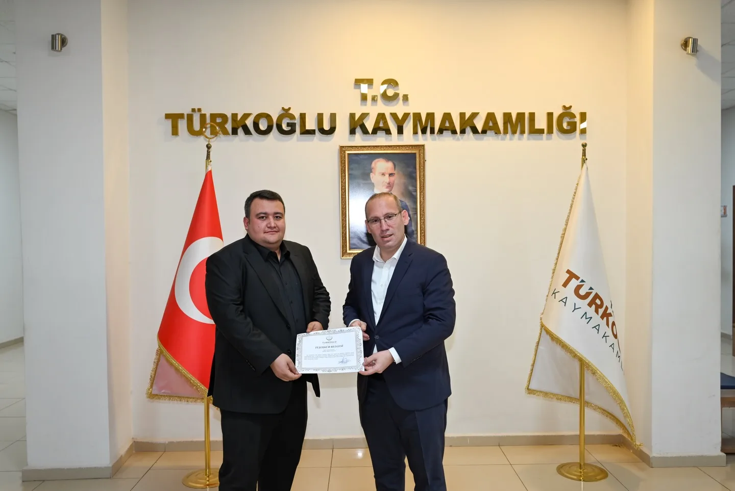 Kaymakamdan Turkoglu Belediyesi Personeline Tesekkur Belgesi 2