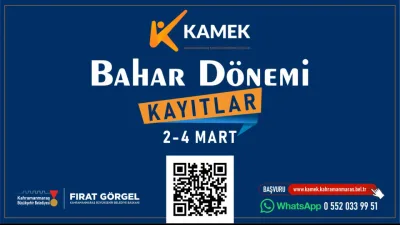 Kahramanmaraş Büyükşehir Belediyesinin Meslek Edindirme ve Sanat Eğitimi Kursları’nda (KAMEK)