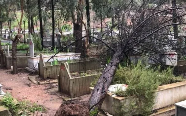 Osmaniye Asri Mezarlığı’nda Yağış Sonrası Göçük ve Hasar 5 omes
