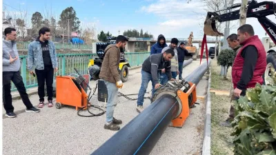 Düziçi’nde içme suyu altyapısı için çalışmalar sürüyor. Yeni Mezarlık’ta terfi