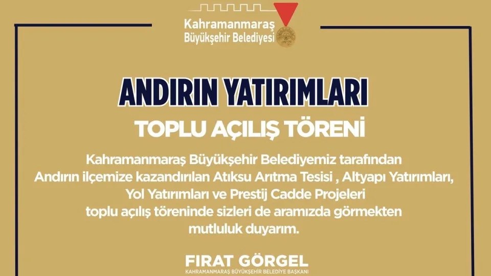 Andırın'da Toplu Açılışa Davet 4 kapak 2