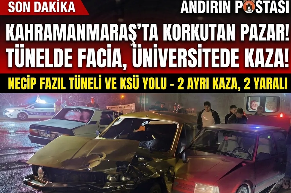 Hafta Sonu Mesaisinde Hareketli Dakikalar: Tünelde Korku, Üniversite Yolunda Kaza!