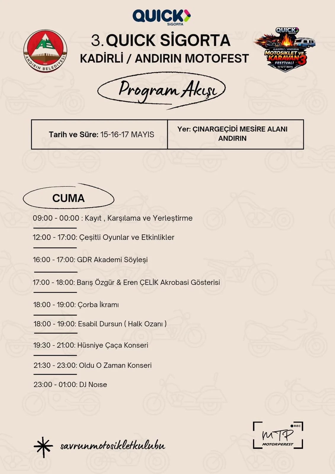 Motosiklet ve Karavan Festivali’nin 3 Günlük Programı Belli Oldu 2 08ffe759 5815 4bc6 8c06 4d4ee7475018