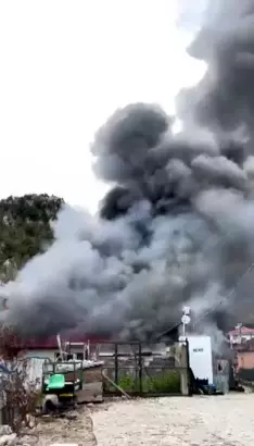 Kahramanmaraş’ın Andırın ilçesinde elektrik kontağından çıkan yangında ev kullanılamaz hale