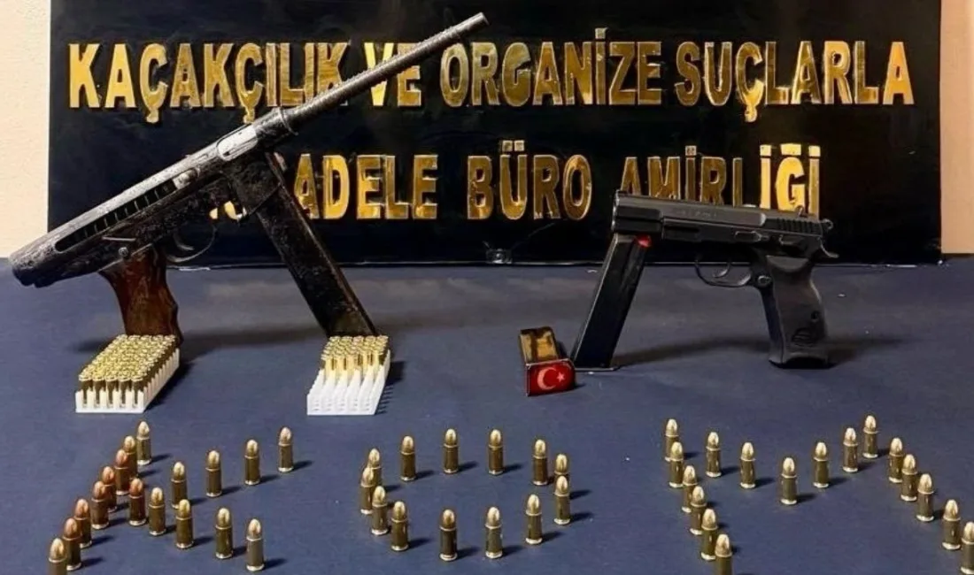 Kahramanmaraş’ta düzenlenen operasyonlarda, suikast silahı olarak değerlendirilen bir makineli tüfek