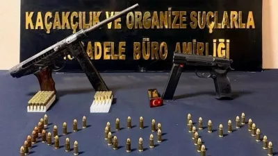 Kahramanmaraş’ta düzenlenen operasyonlarda, suikast silahı olarak değerlendirilen bir makineli tüfek