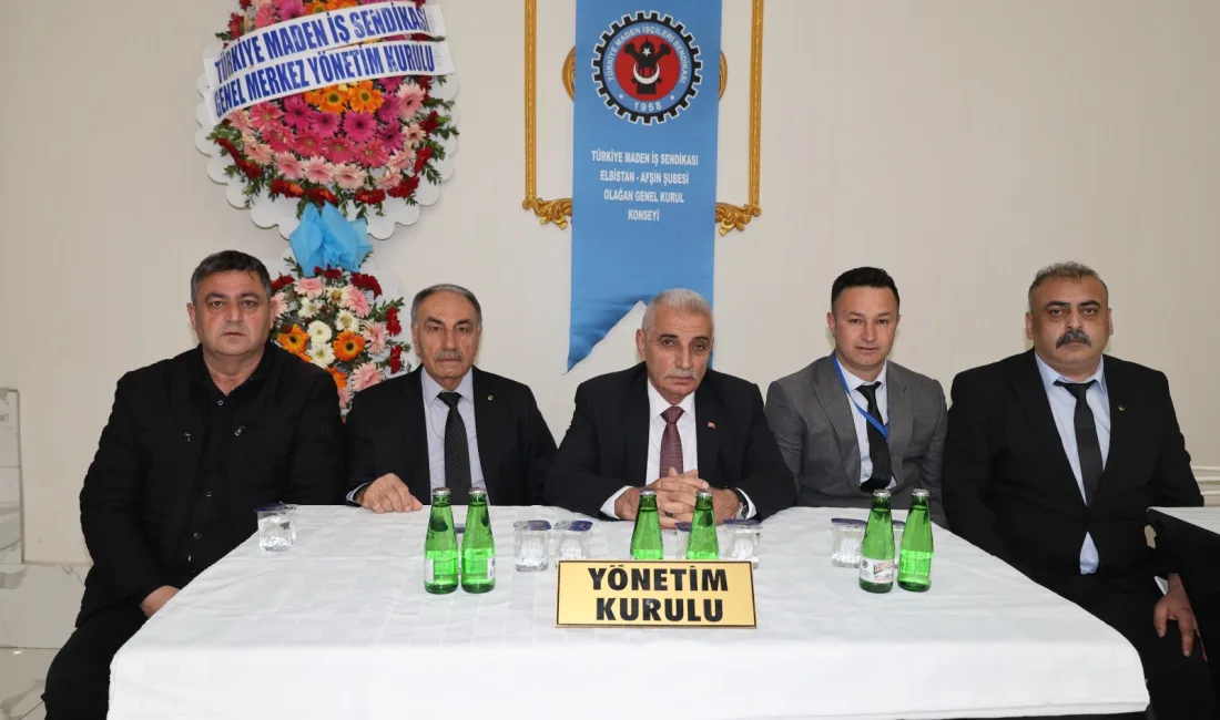 Maden-İş Elbistan-Afşin Şubesi’nin 12.Olağan Genel Kurulu gerçekleşti. Tek adayla yapılan