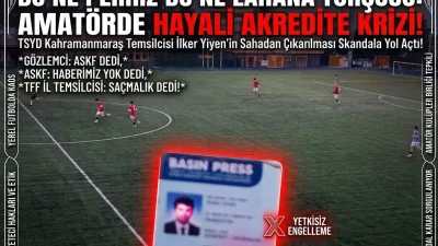 Kahramanmaraş amatör futbolunda skandal! Saha içindeki gözlemci "kanun benim" dedi,