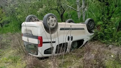 Kahramanmaraş’ta meydana gelen trafik kazasında kontrolden çıkan hafif ticari araç