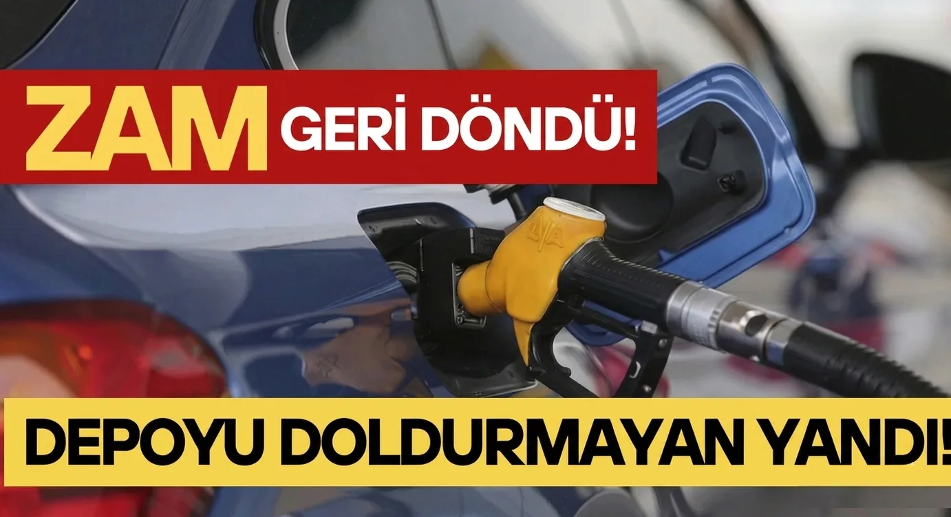 Dün son anda iptal edilen akaryakıt zammı geri döndü. Gece