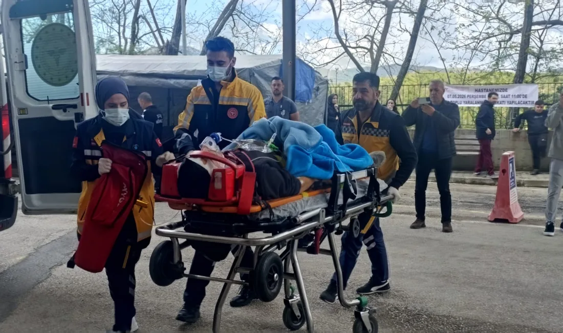 Kahramanmaraş’ın Andırın ilçesinde nefes kesen anlar yaşandı. Hastane bahçesine kurulan