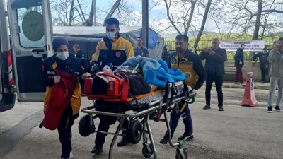 Kahramanmaraş’ın Andırın ilçesinde nefes kesen anlar yaşandı. Hastane bahçesine kurulan