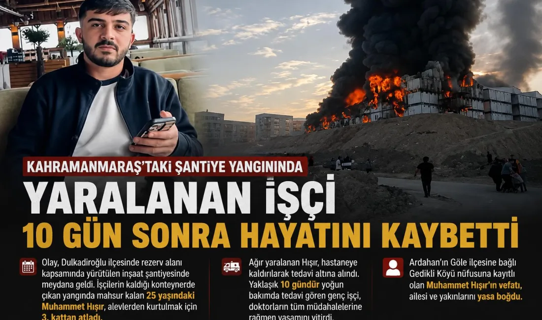 Kahramanmaraş’taki Şantiye Yangınından Acı Haber: 25 Yaşındaki Muhammet Yaşam Mücadelesini