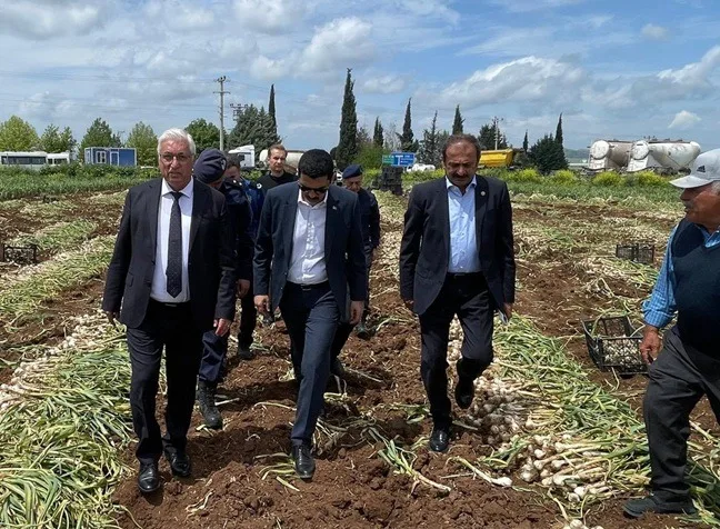 Pazarcık’ta Dünya Çiftçiler Günü’nde Sarımsak Hasadı Yapıldı