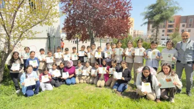Kahramanmaraş Çakmakçı Sait Ortaokulu öğrencileri, yazdıkları hikâyelerden oluşan kitap çalışmasını