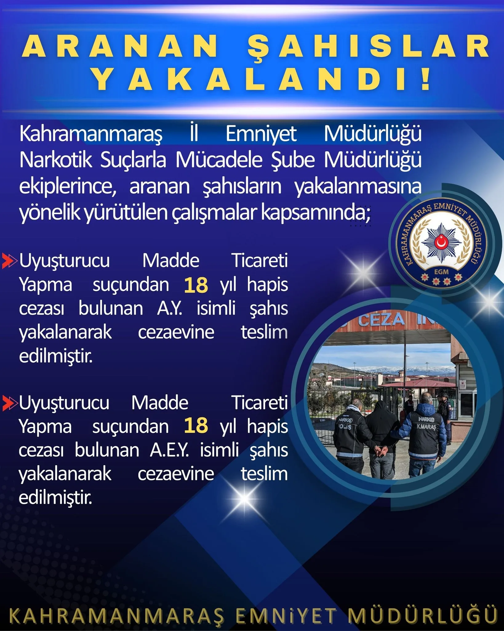 Kahramanmaraş’ta narkotikten kaçış yok: 2 firari yakalandı! Kahramanmaraş’ta narkotikten kaçış yok: 2 firari yakalandı!