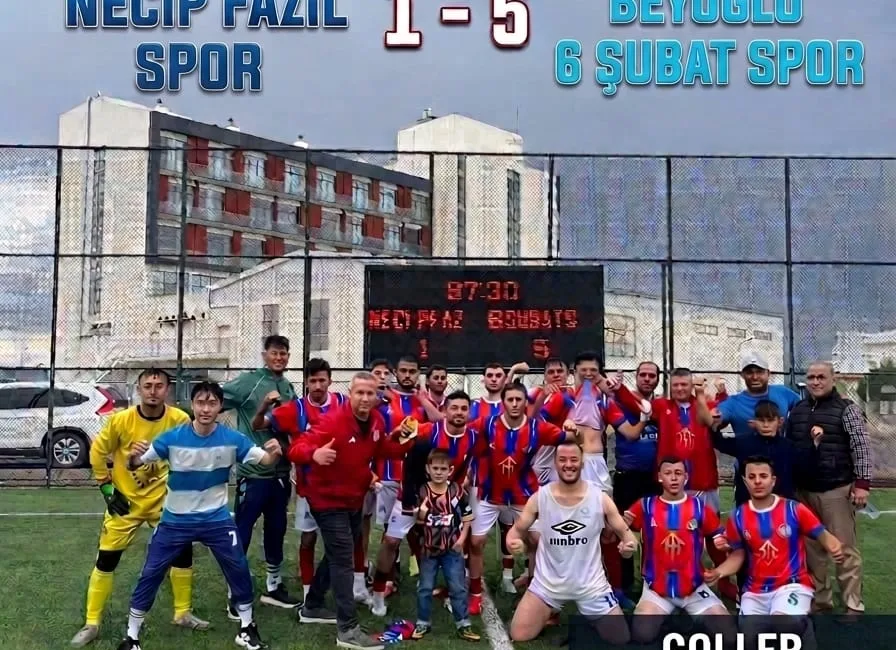 Kahramanmaraş 2. Amatör Küme’de bugün oynanan mücadelede Beyoğlu 6 Şubatspor,