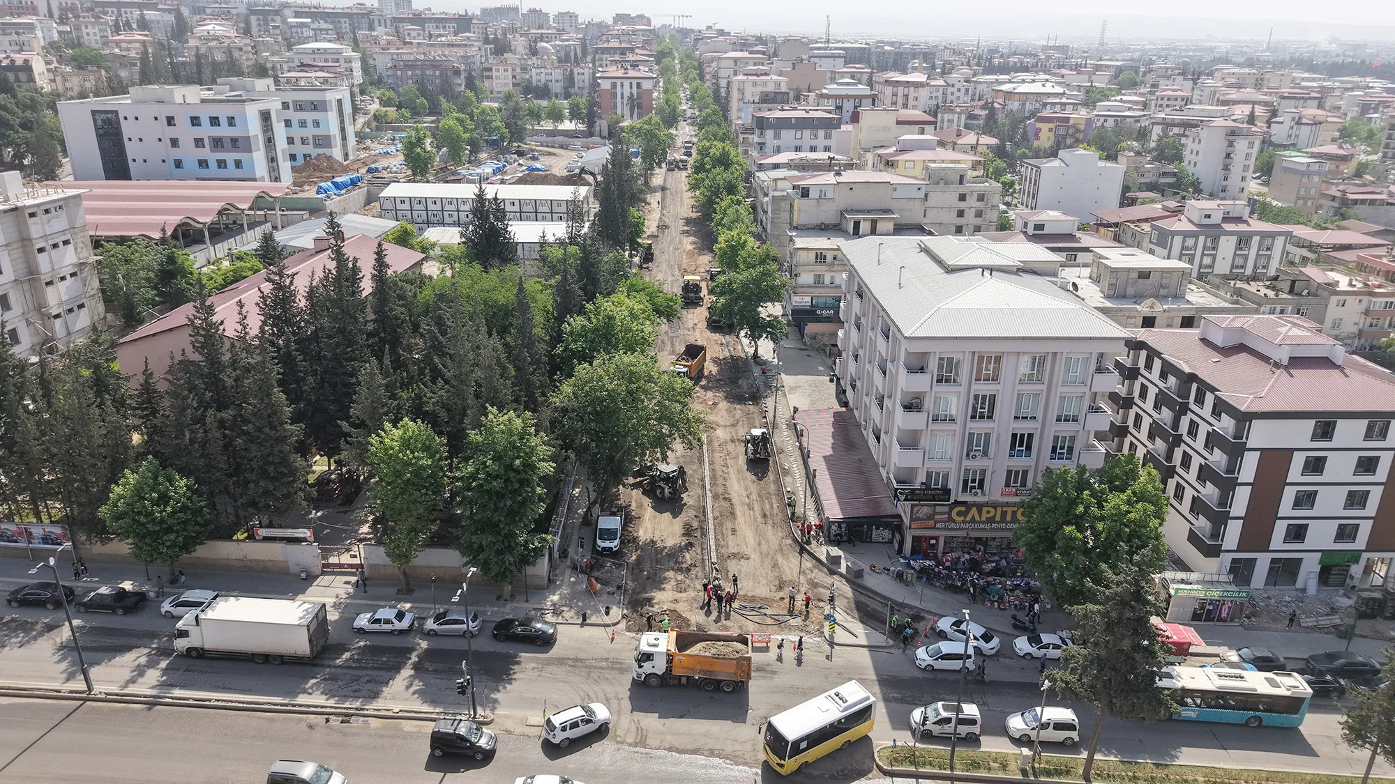 Kahramanmaraş’ta o cadde onarılıyor