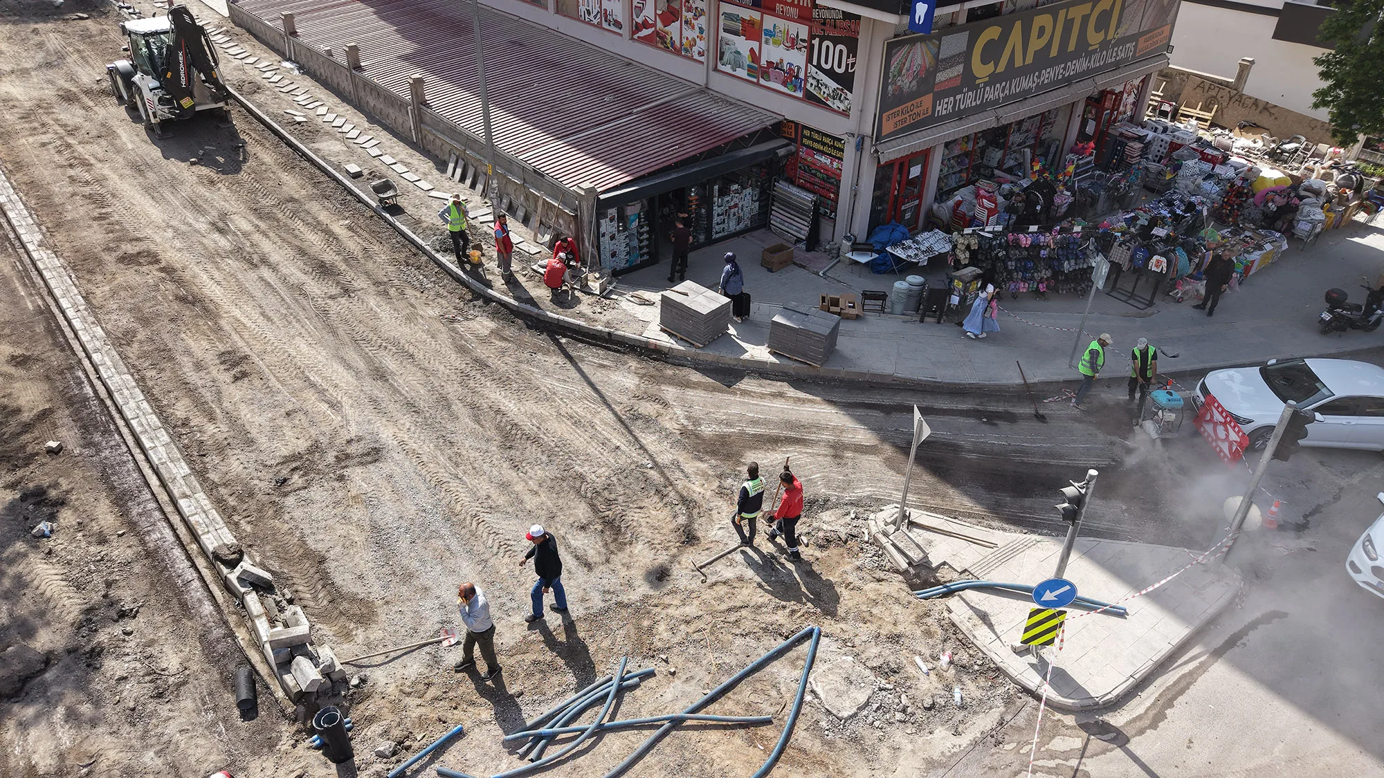 Kahramanmaraş’ta o cadde onarılıyor