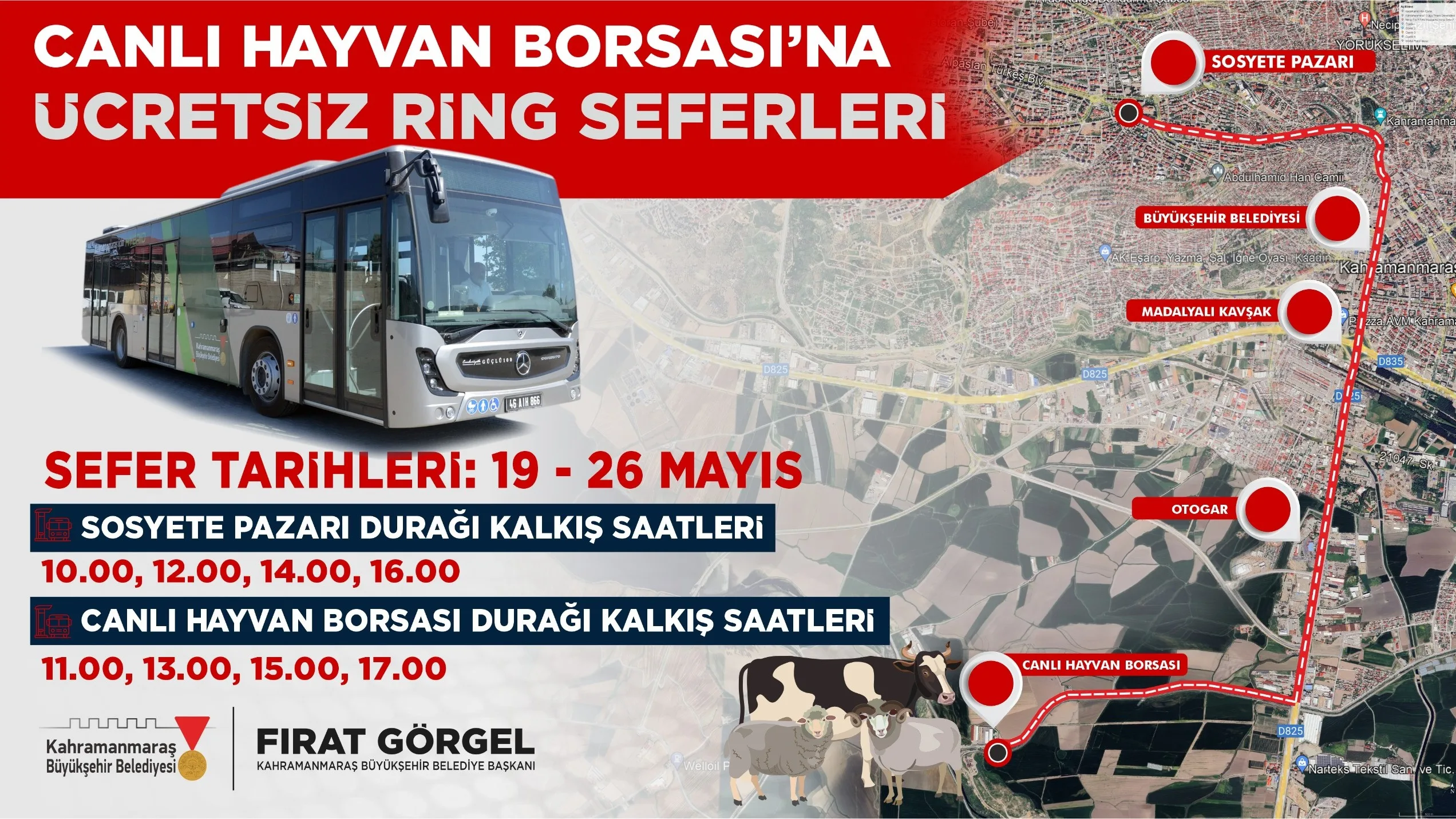 Büyükşehir’den Ücretsiz Ring Hizmeti
