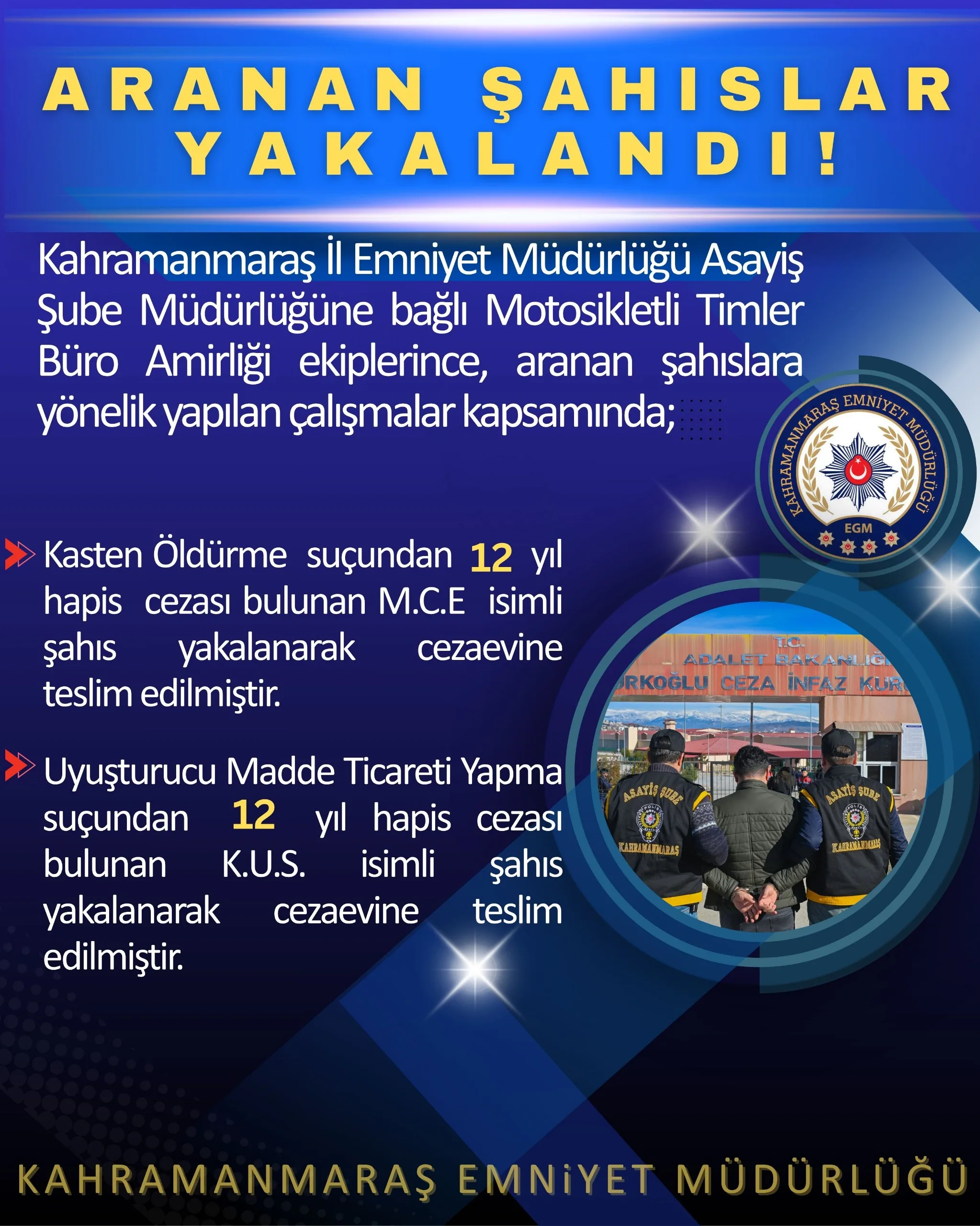 Kahramanmaraş’tan kaçış yok: Aranan şahıslar enselendi! Kahramanmaraş’tan kaçış yok: Aranan şahıslar enselendi!