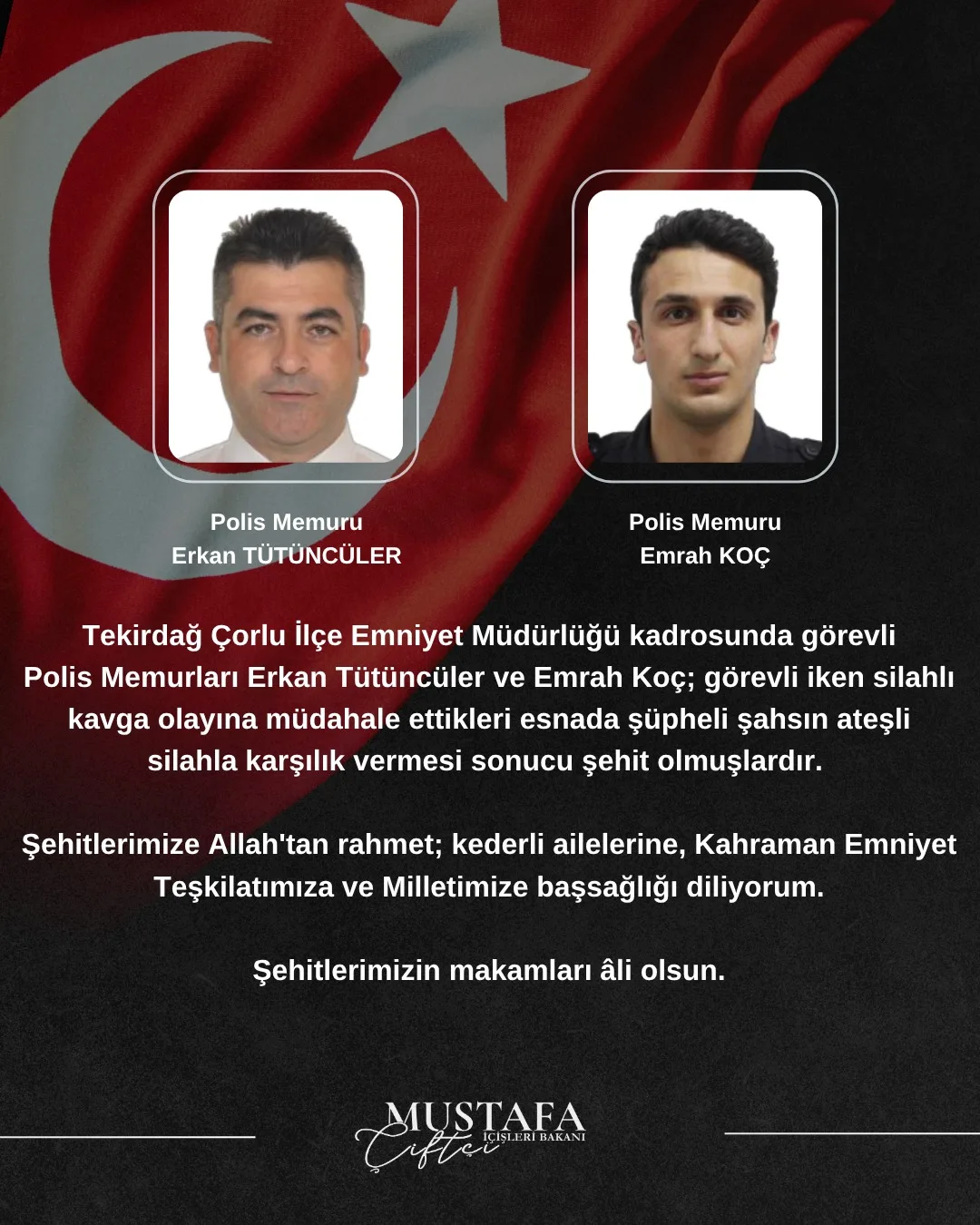 Türkiye yasta: 2 polisimiz şehit