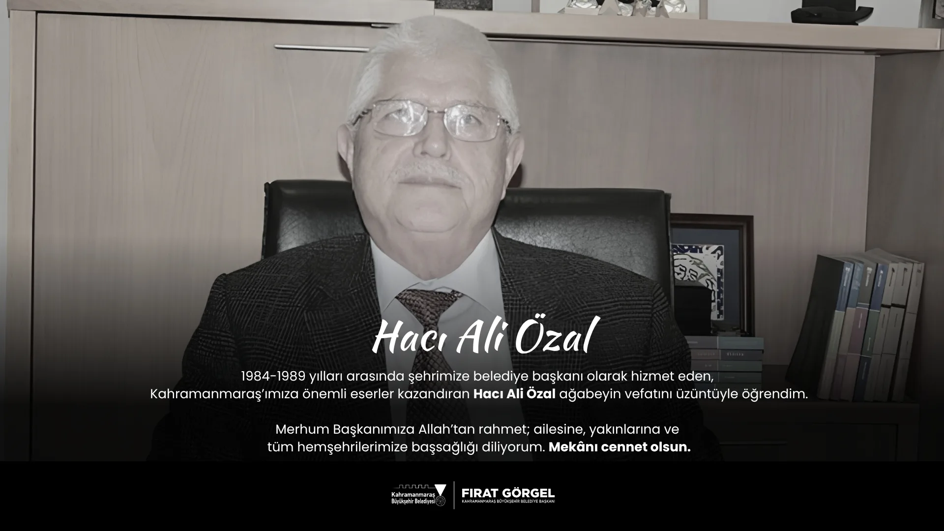 Başkan Görgel’den Taziye Mesajı