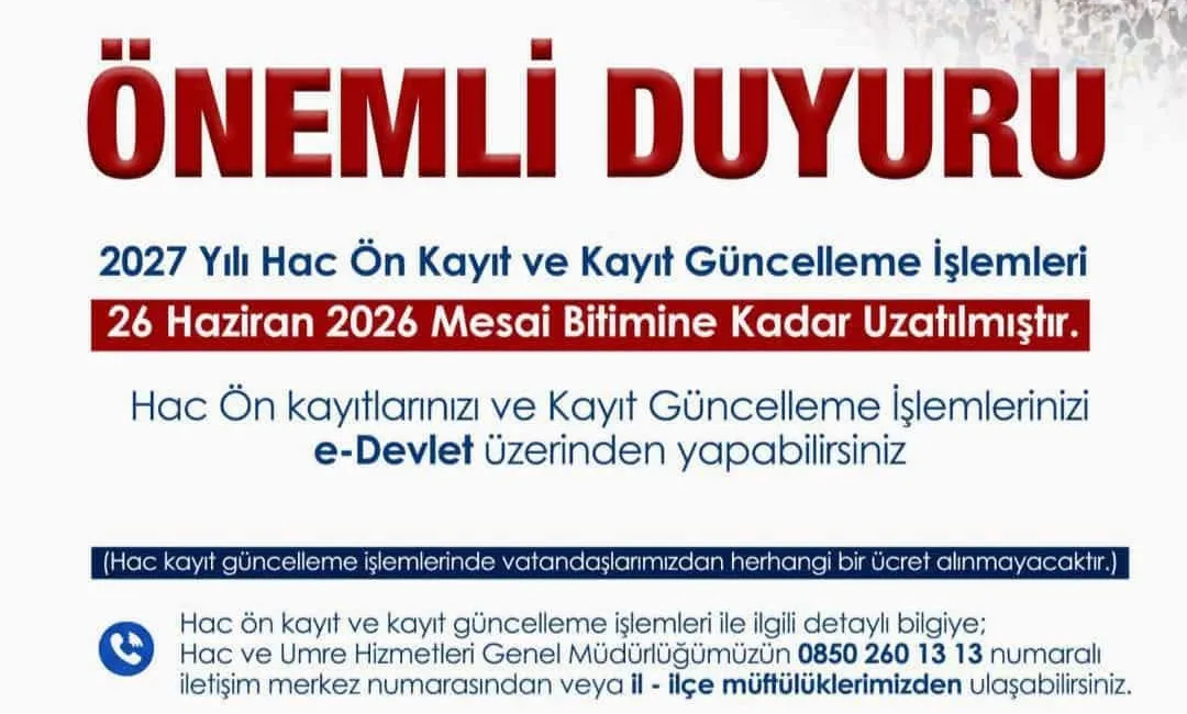 Andırın İlçe Müftülüğü, hacı adaylarını yakından ilgilendiren çok önemli bir