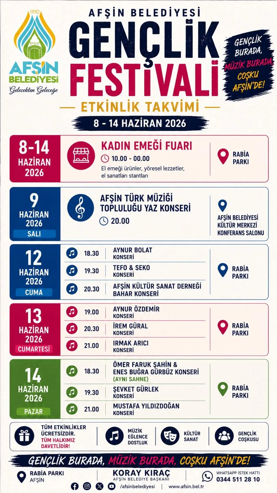 Afşin’de Yılın En Büyük Festivali Başlıyor! Yıldız Yağmuru ve Muhteşem Program Netleşti!