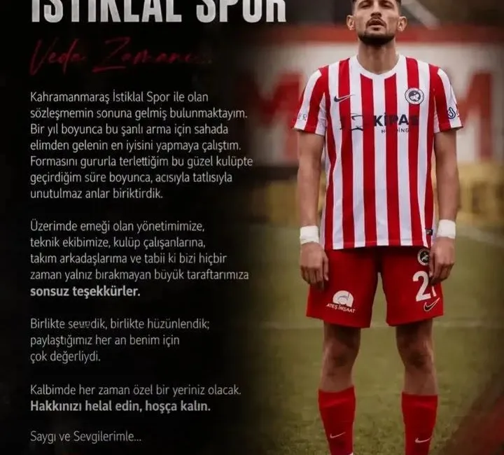 Kahramanmaraş İstiklal Spor’un başarılı stoperi Burak Kavlak, kulübü ile olan