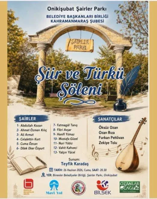 UNESCO Edebiyat Şehri Kahramanmaraş’ta "Şiir ve Türkü" Akşamı!