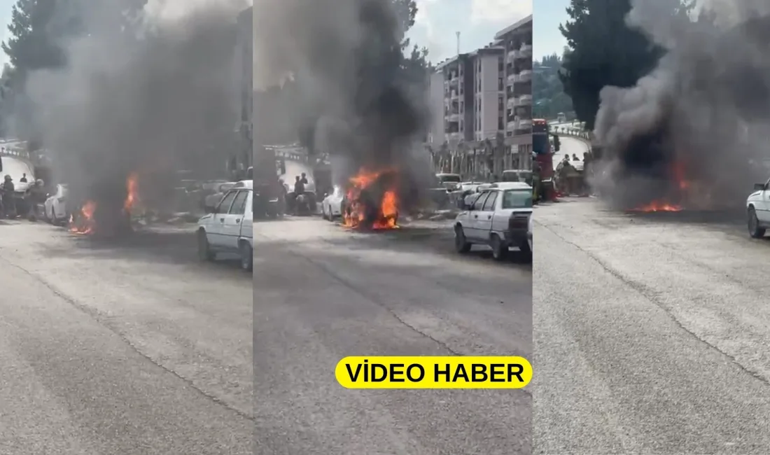 Kahramanmaraş’ta park halindeki bir araçta yangın çıktı. İtfaiye ekiplerinin hızlı