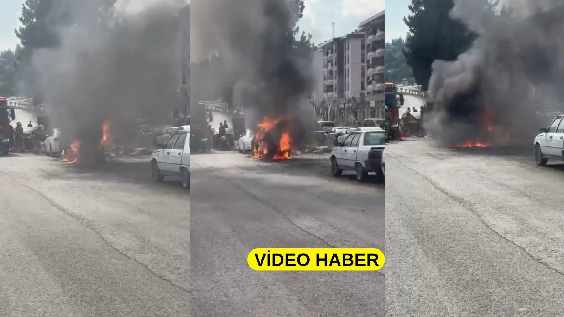 Kahramanmaraş’ta park halindeki bir araçta yangın çıktı. İtfaiye ekiplerinin hızlı