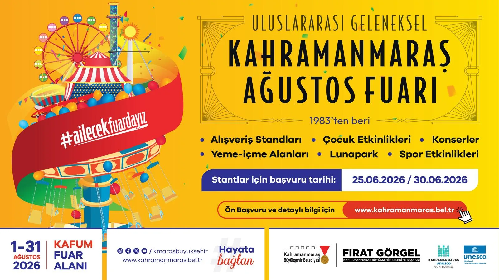 Ağustos Fuarı Esnafını Bekliyor; Başvurular Başladı