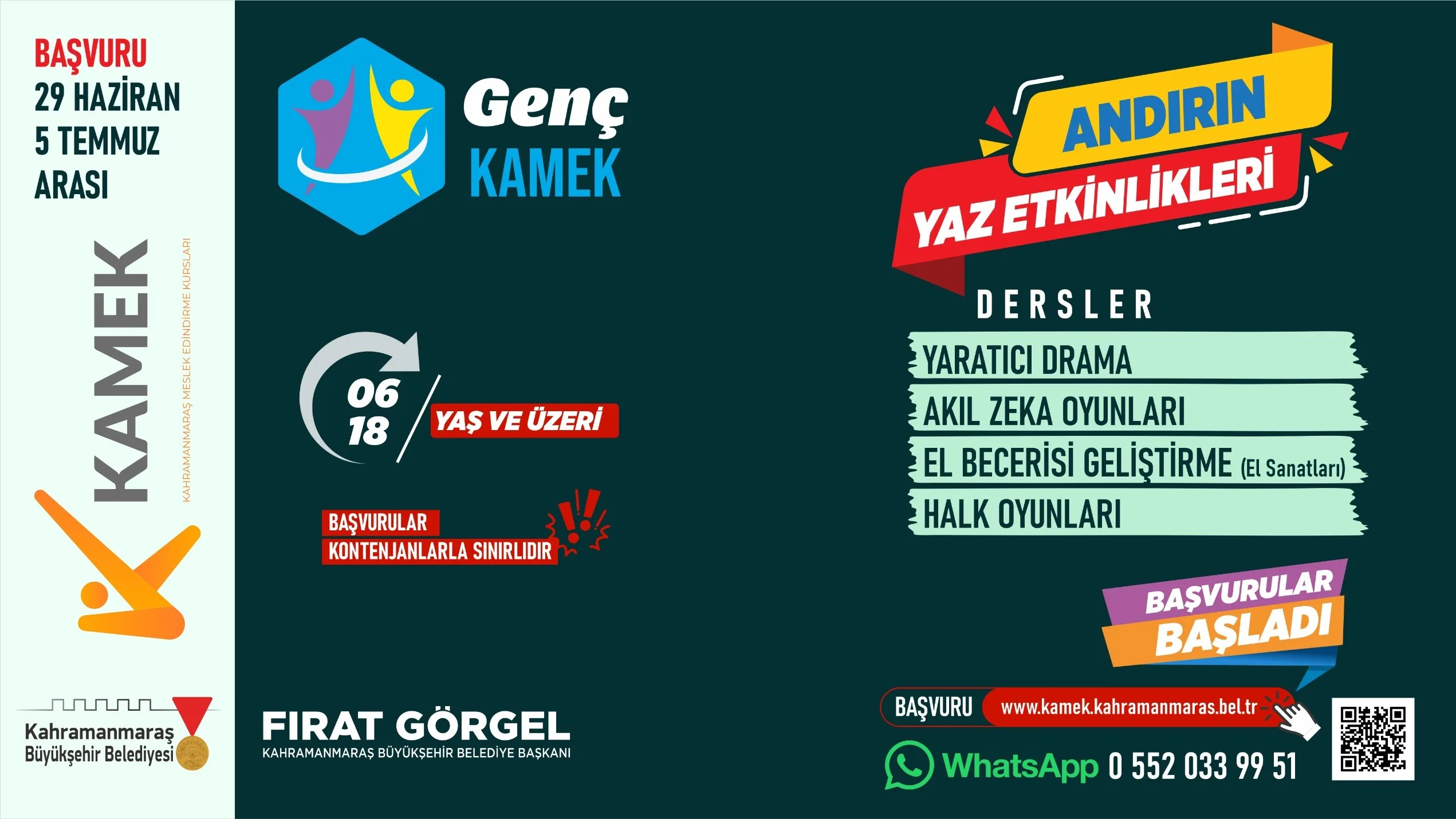 Yaz Tatili KAMEK’le Değerleniyor: 4 İlçede Ücretsiz Kurs Başvuruları Açıldı!