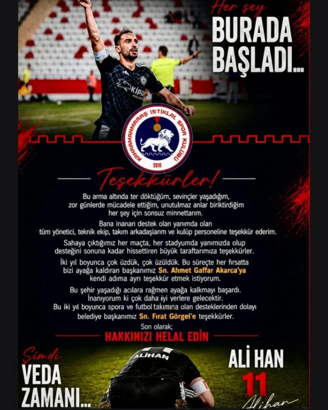 İstiklalspor dağılıyor: Bir ayrılık daha…