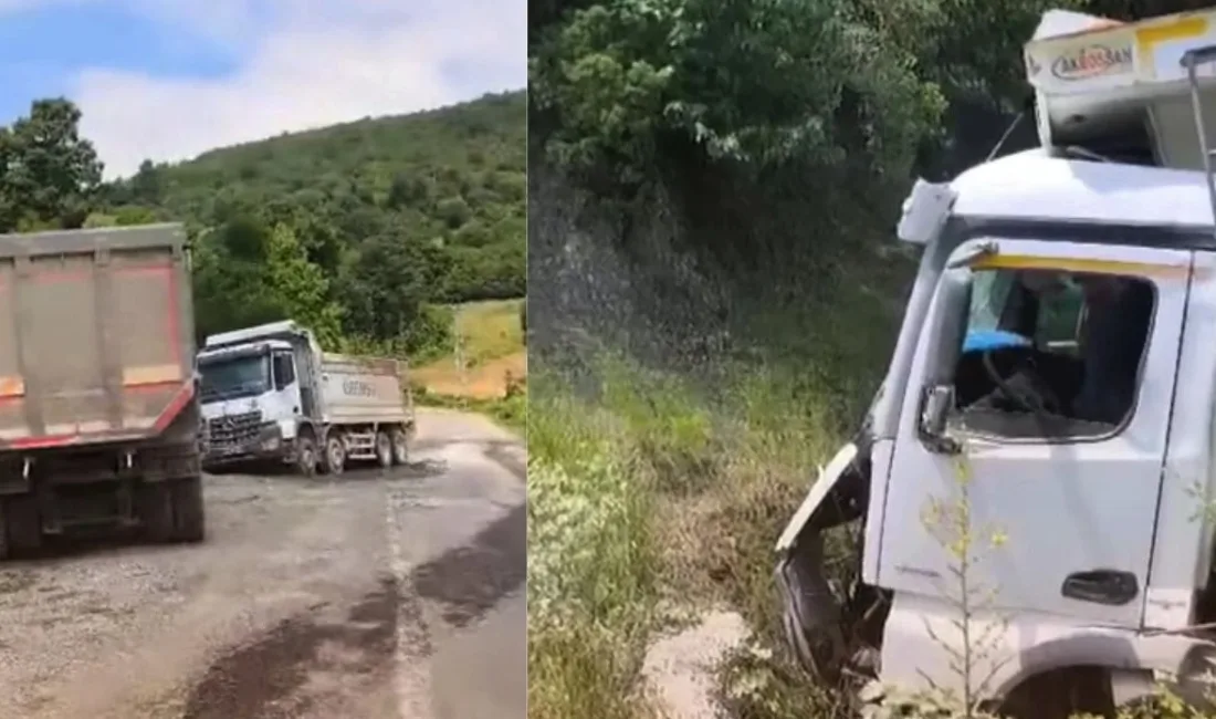 Kahramanmaraş’ın Andırın ilçesinde 2 kamyon kafa kafaya çarpıştı. Kazada kamyon